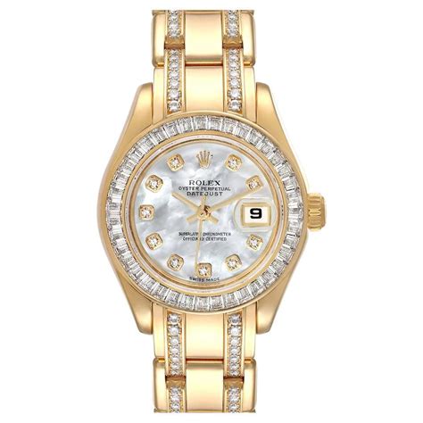 rolex pearlmaster yellow gold & diamonds ladies automatic watch price|Rolex pearlmaster for sale.